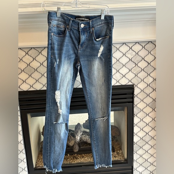 Express Denim - Express jeans jeans size 0 cropped legging mid rise